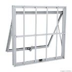 Janela maxim-ar Alumifit 60x60x4,7cm com grade classic branca Sasazaki