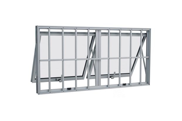 Janela Maxim-Ar com Grade Clássica Alumifort 60x100cm Branca