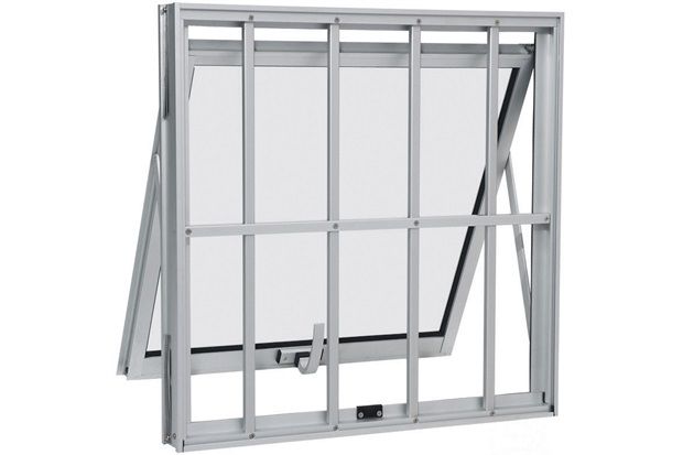 Janela Maxim-Ar com Grade Clássica Alumifort 60x80cm Branca