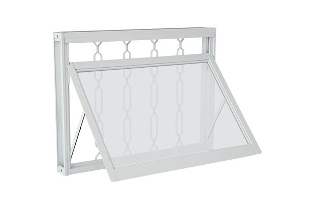Janela Maxim-Ar com Grade Elo Prátika 60,5x80,5cm Branca