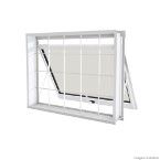 Janela maxim-ar D grade quadrada 60x60x7cm branca Lucasa Facilità