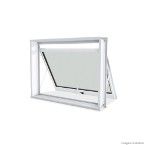 Janela maxim-ar de aço Facilità 60x80x7cm sem grade branca Lucasa