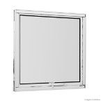 Janela maxim-ar de alumínio Elegance 60x60x4,6cm sem grade branca Ebel