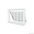 Janela maxim-ar Facilità 60x80x7cm com grade mosaico D branca Lucasa