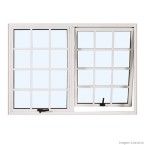 Janela maxim-ar Quadriculada P20 80x120x5,2cm direita branca Ebel