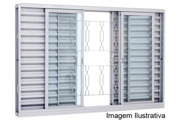 Janela Veneziana de Correr Branca 1,20x1,50 M Ref.: 21222127