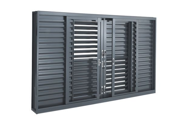 Janela Veneziana de Correr Esquerda sem Grade Aluminium 100x200cm