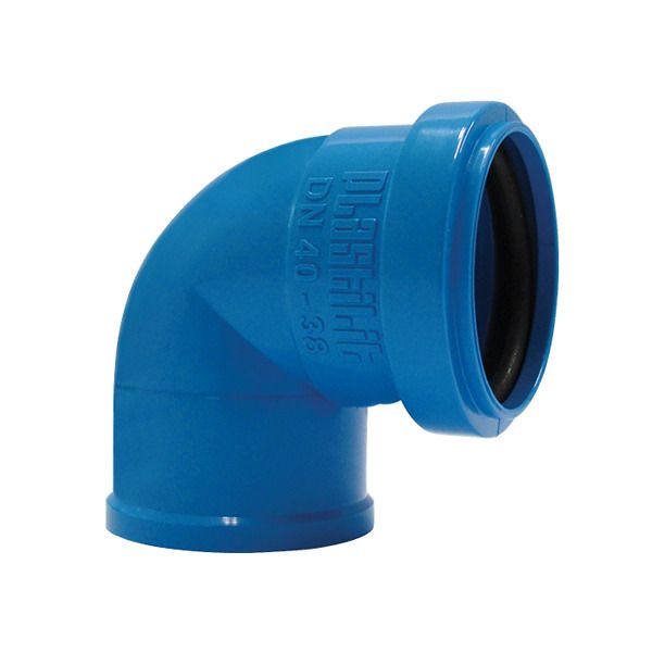 Joelho 90° com Bucha Azul PVC Soldável 40mm ou 1.1/4 Plastilit
