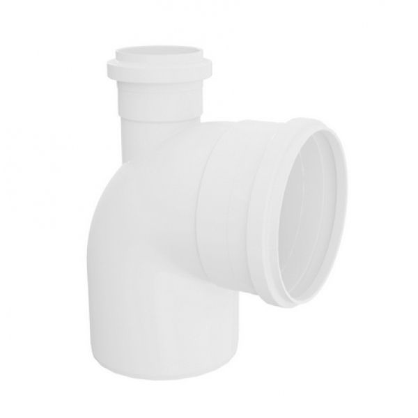 Joelho 90° com Visita PVC para Esgoto 100x50mm ou 4x2 Plastilit