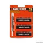Jogo de 31 peças com soquete magnético laranja Black Decker