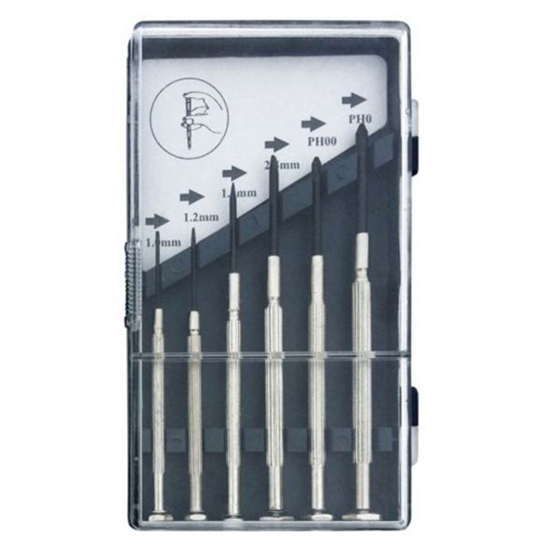 Jogo de Chave de Precisão Fenda e Phillips 6 peças