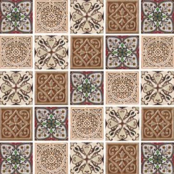 Kit de Adesivos Azulejo Marrom 20x20cm 25 peças
