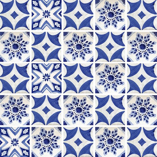 Kit de Adesivos Azulejo Nicolette Azul 20x20cm 25 peças