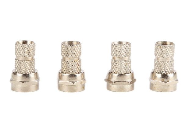 Kit de Conector F Rosca E 1 Emenda com 4 Conectores