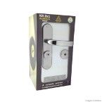 Kit de fechadura tetra externa 2x1 Galaxy 4180 Z-2 cromada Aliança