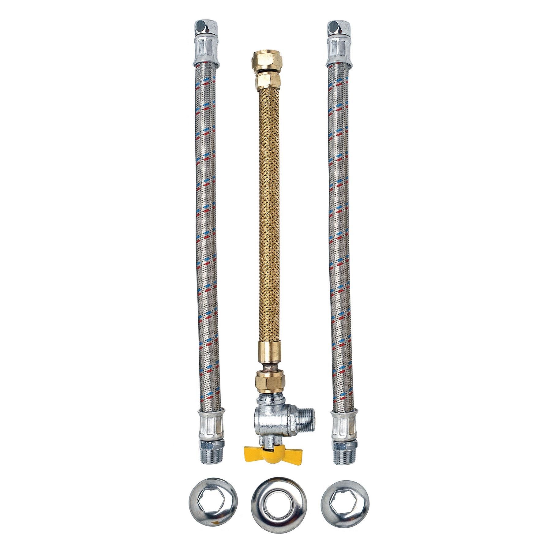 Kit de Ligação para Aquecedor de Passagem a Gás 1/2x1/2 30cm Tombak Jackwal