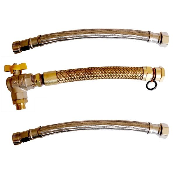 Kit de Ligação para Aquecedor de Passagem a Gás 3/4x3/4 30cm Jackwal