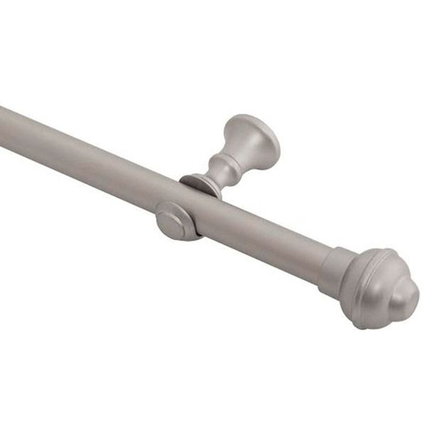 Kit de Varão Aço 2,00m Escovado 28mm