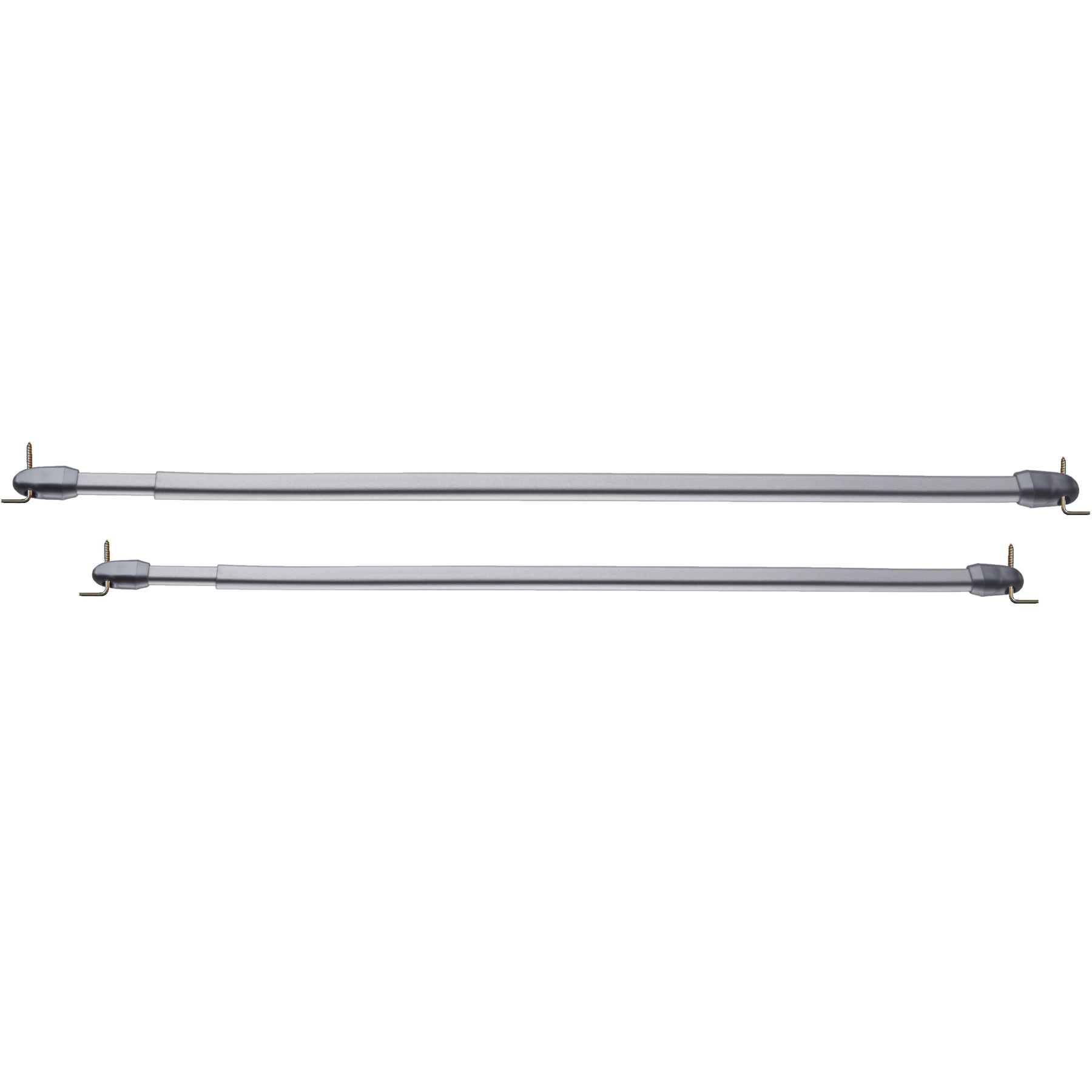 Kit de Varão Extensível Ferro 0,30 a 0,50m Cinza 9mm