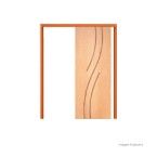 Kit porta de correr de madeira ES-101 210x82x14cm curupixá Sidney