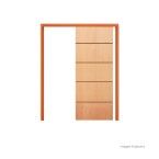 Kit porta de correr de madeira ES-62 210x72x14cm curupixá Sidney