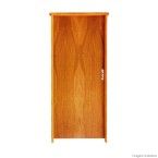 Kit porta de madeira 210x62x14cm direita padrão imbuia Rodam