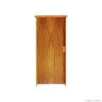 Kit porta de madeira 210x72x14cm esquerda padrão imbuia Rodam