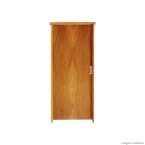 Kit porta de madeira 210x82x14cm direita padrão imbuia Rodam