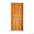 Kit porta de madeira Americana 210x80x12cm direita mista Rodam