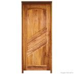 Kit porta de madeira Diagonal 210x82x14cm direita padrão imbuia Rodam