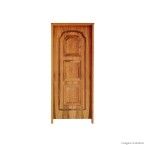 Kit porta de madeira PTA 06 210x82x14cm esquerda padrão imbuia Rodam