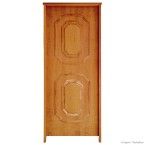 Kit porta de madeira PTE 05 210x82x14cm esquerda padrão imbuia Rodam