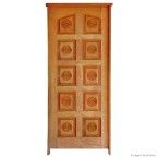 Kit porta de madeira Torneada 210x82x12cm esquerda mista Rodam