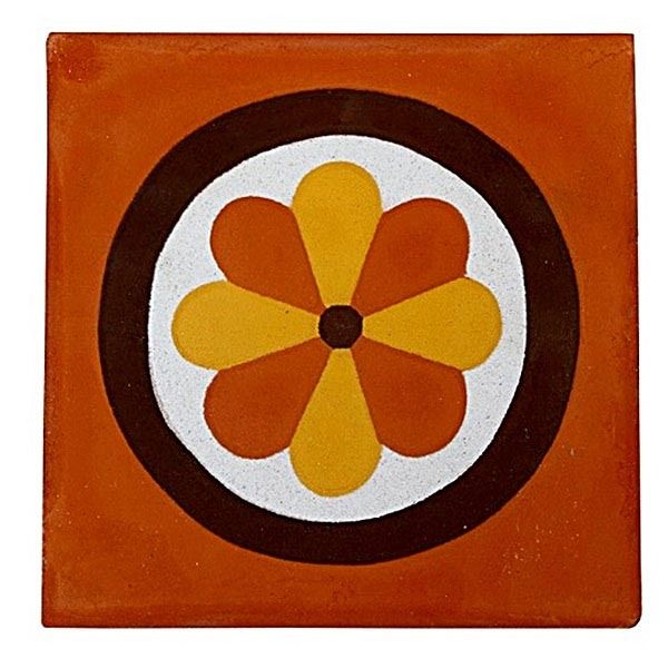 Ladrilho Hidráulico Begônia 20x20cm Cimartex