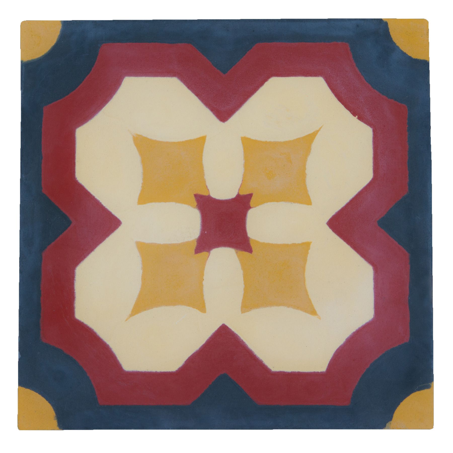 Ladrilho Hidráulico Flor de Lótus Bege 20x20cm Cimartex