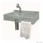 Lavatório 60x37cm com toalheiro cristal Formacril