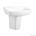 Lavatório de coluna 45x37cm Suíte branco Incepa