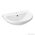 Lavatório de coluna Riviera branco Celite