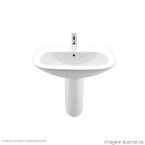 Lavatório de coluna sem ladrão Nexo branco Roca