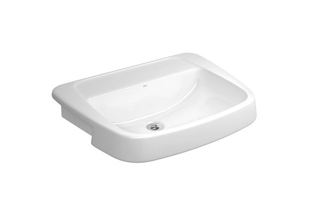 Lavatório de Semi-Encaixe com Mesa Monte Carlo Branco Gelo