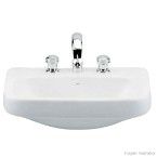 Lavatório de semi-encaixe com mesa Monte Carlo L82.17 gelo Deca