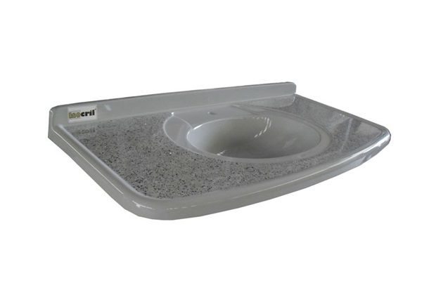 Lavatório Isocril Bari 100 Cinza Real Ref: Lv664