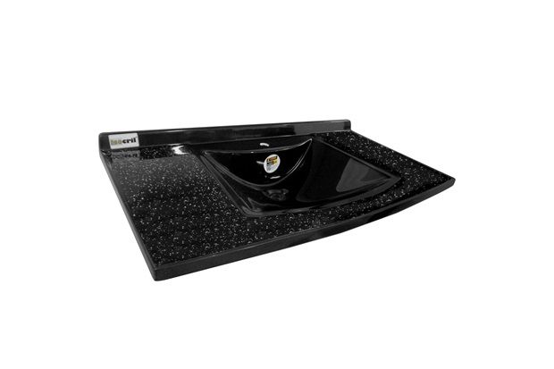 Lavatório Isocril Montreal Preto 82cm