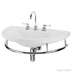 Lavatório suspenso Master com porta toalha cromado gelo Deca