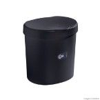 Lixeira de polipropileno para pia 2,5 litros preta Coza