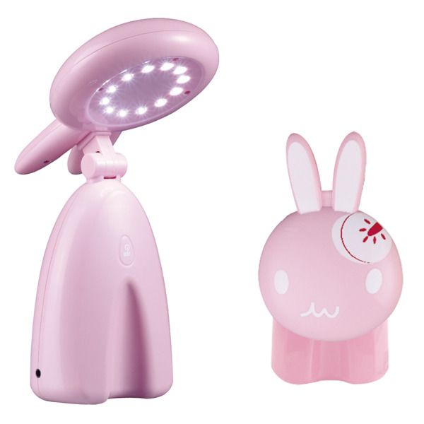 Luminária de Mesa Infantil LED LLUM Redondo Plástico Rosa 3W Bivolt