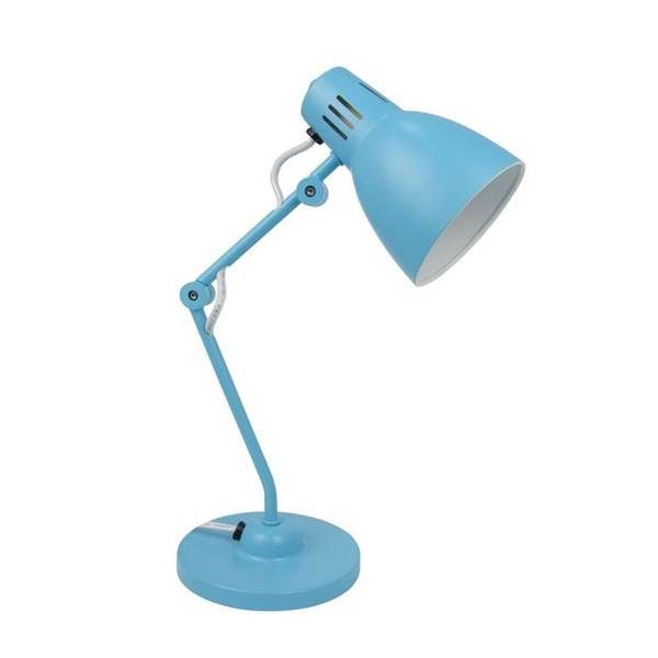 Luminária de Mesa Premier Redondo Metal Azul Bivolt