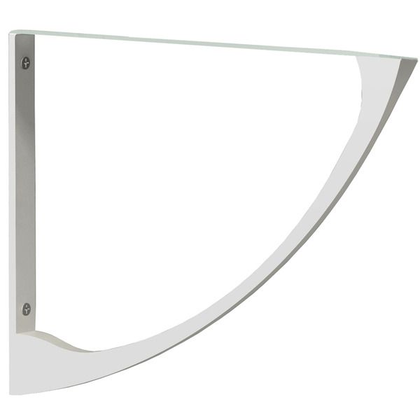 Mão Francesa para Prateleira de Madeira e Vidro Branco 24x30cm DS Artefatos