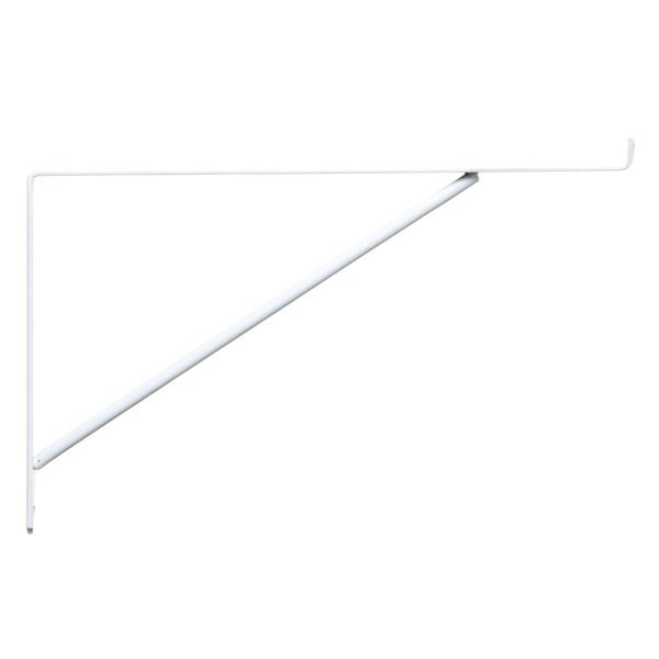 Mão Francesa para Prateleira de Madeira e Vidro Branco 25,5x15cm Utilfer