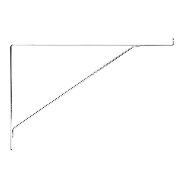 Mão Francesa para Prateleira de Madeira e Vidro Cromada 28,5x20cm Bemfixa